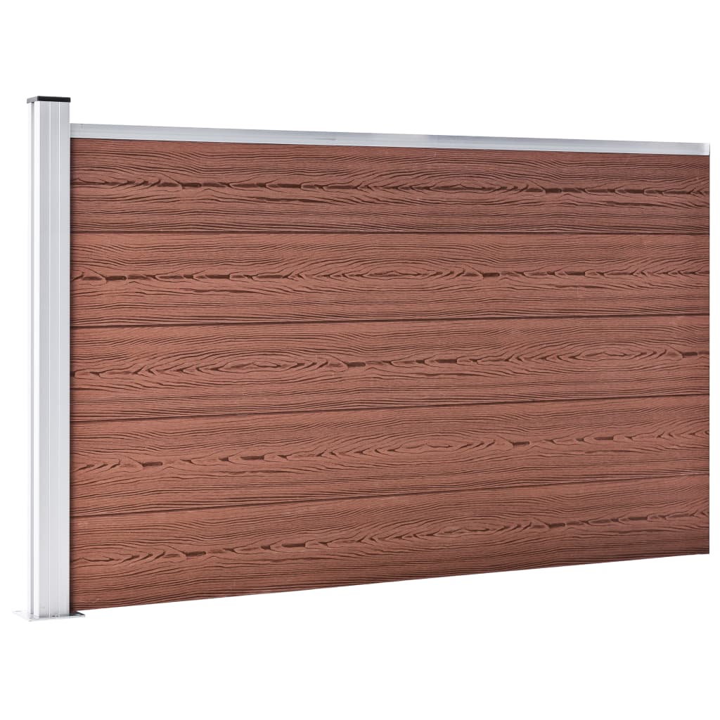 vidaXL Gard de grădină, maro, 175x105 cm, WPC vidaXL Gard de grădină, maro, 175x105 cm, WPC
