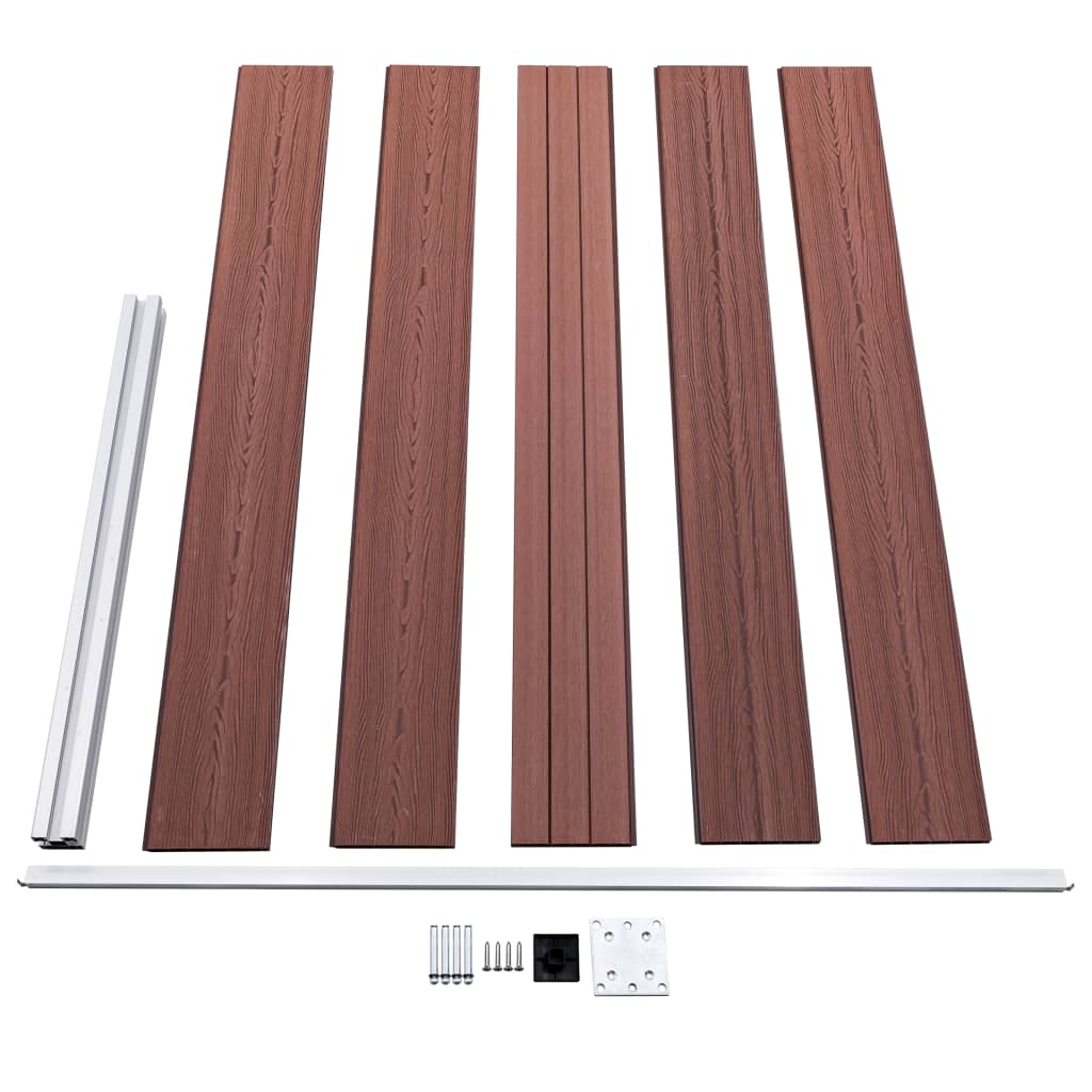 vidaXL Gard de grădină, maro, 175x105 cm, WPC vidaXL Gard de grădină, maro, 175x105 cm, WPC