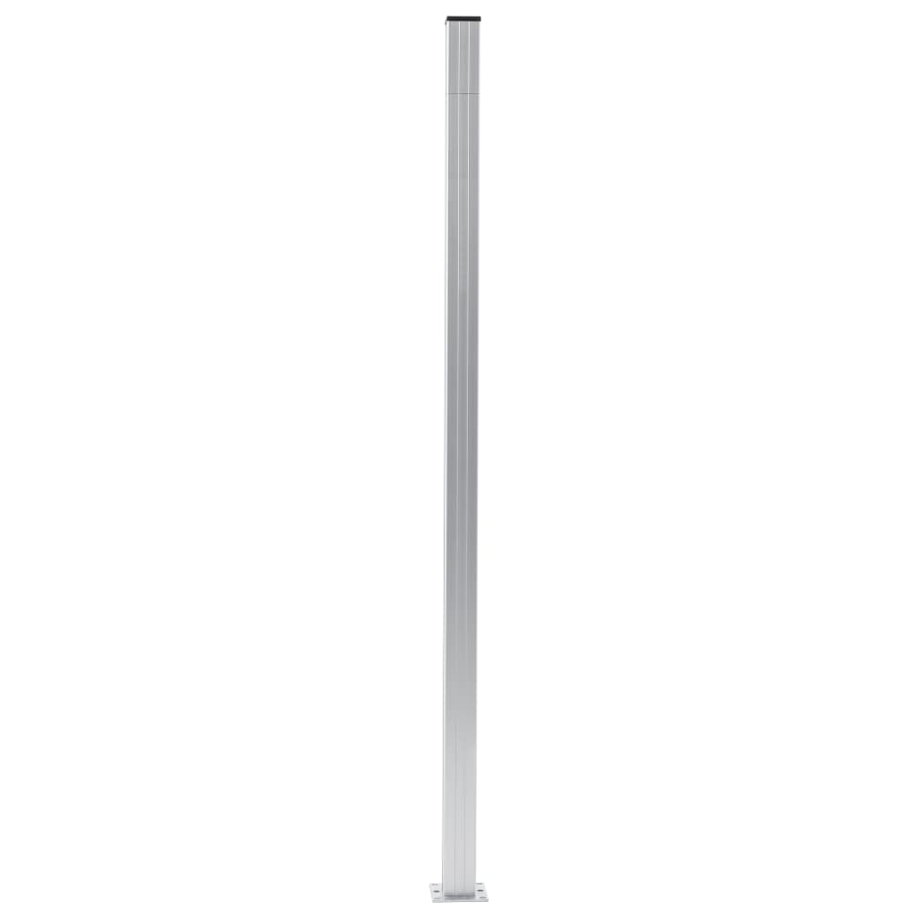 vidaXL Stâlpi de gard, 2 buc., 185 cm, aluminiu vidaXL Stâlpi de gard, 2 buc., 185 cm, aluminiu