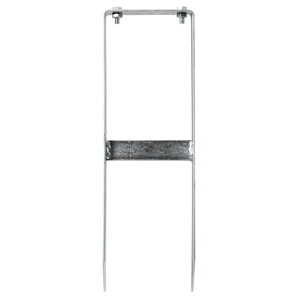 vidaXL Țăruși de sol pentru gard din WPC, 2 buc., 40 cm, oțel