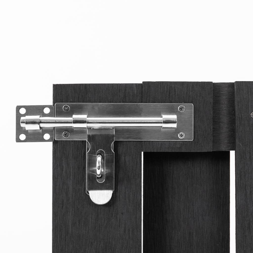 vidaXL Poartă de grădină, gri, 100 x 80 cm, WPC