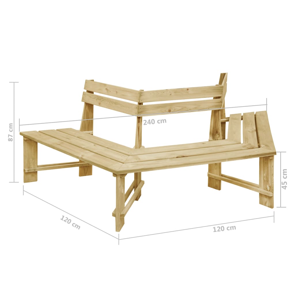 vidaXL Bancă de grădină, 240 cm, lemn de pin tratat vidaXL Bancă de grădină, 240 cm, lemn de pin tratat