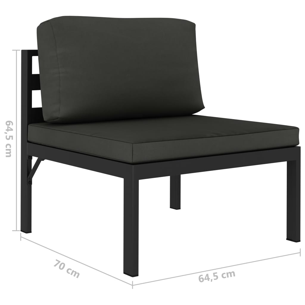 vidaXL Set mobilier de grădină cu perne, 8 piese, antracit, aluminiu