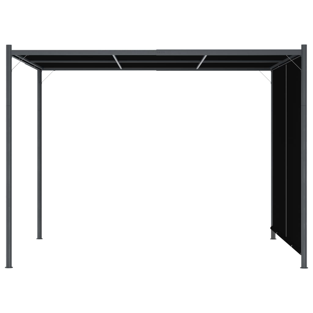 vidaXL Pergolă de grădină cu acoperiș retractabil, antracit, 3 x 3 m vidaXL Pergolă de grădină cu acoperiș retractabil, antracit, 3 x 3 m