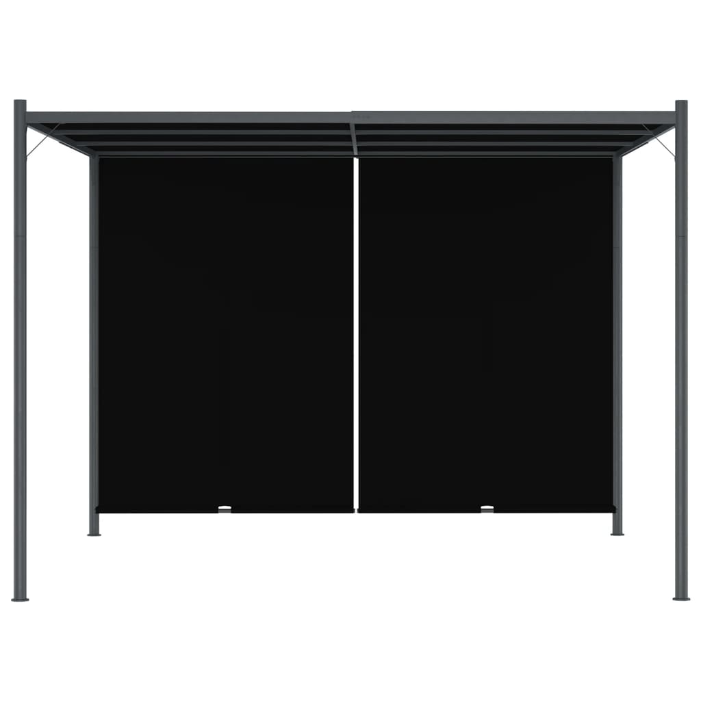 vidaXL Pergolă de grădină cu acoperiș retractabil, antracit, 3 x 3 m vidaXL Pergolă de grădină cu acoperiș retractabil, antracit, 3 x 3 m