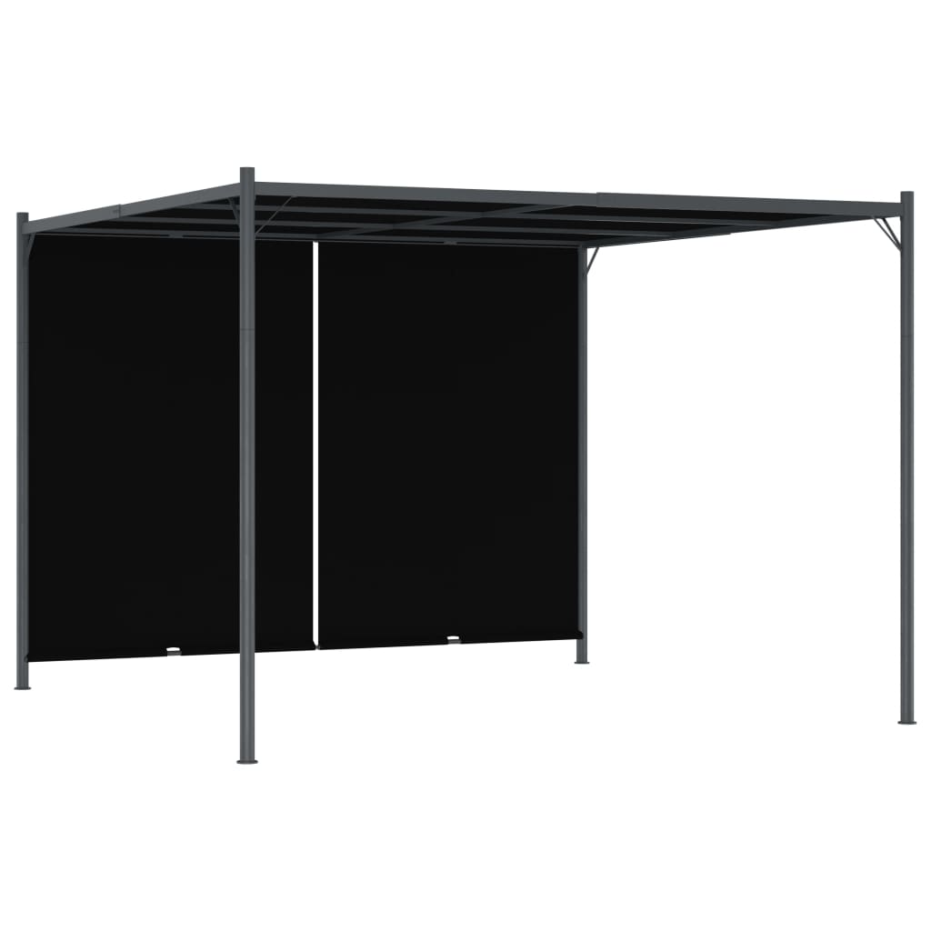 vidaXL Pergolă de grădină cu acoperiș retractabil, antracit, 3 x 3 m vidaXL Pergolă de grădină cu acoperiș retractabil, antracit, 3 x 3 m