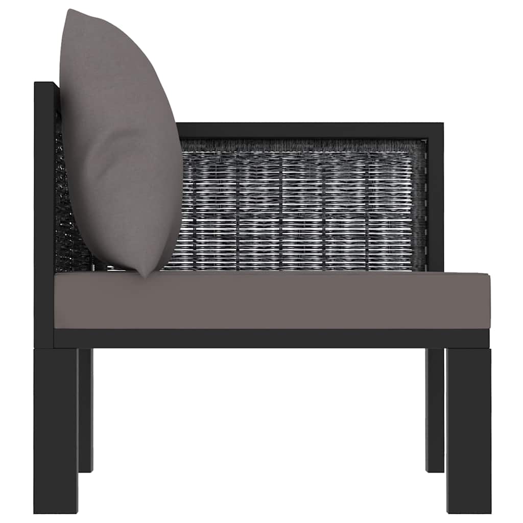 vidaXL Canapea de colț modulară, cotieră stânga, antracit, poliratan vidaXL Canapea de colț modulară, cotieră stânga, antracit, poliratan