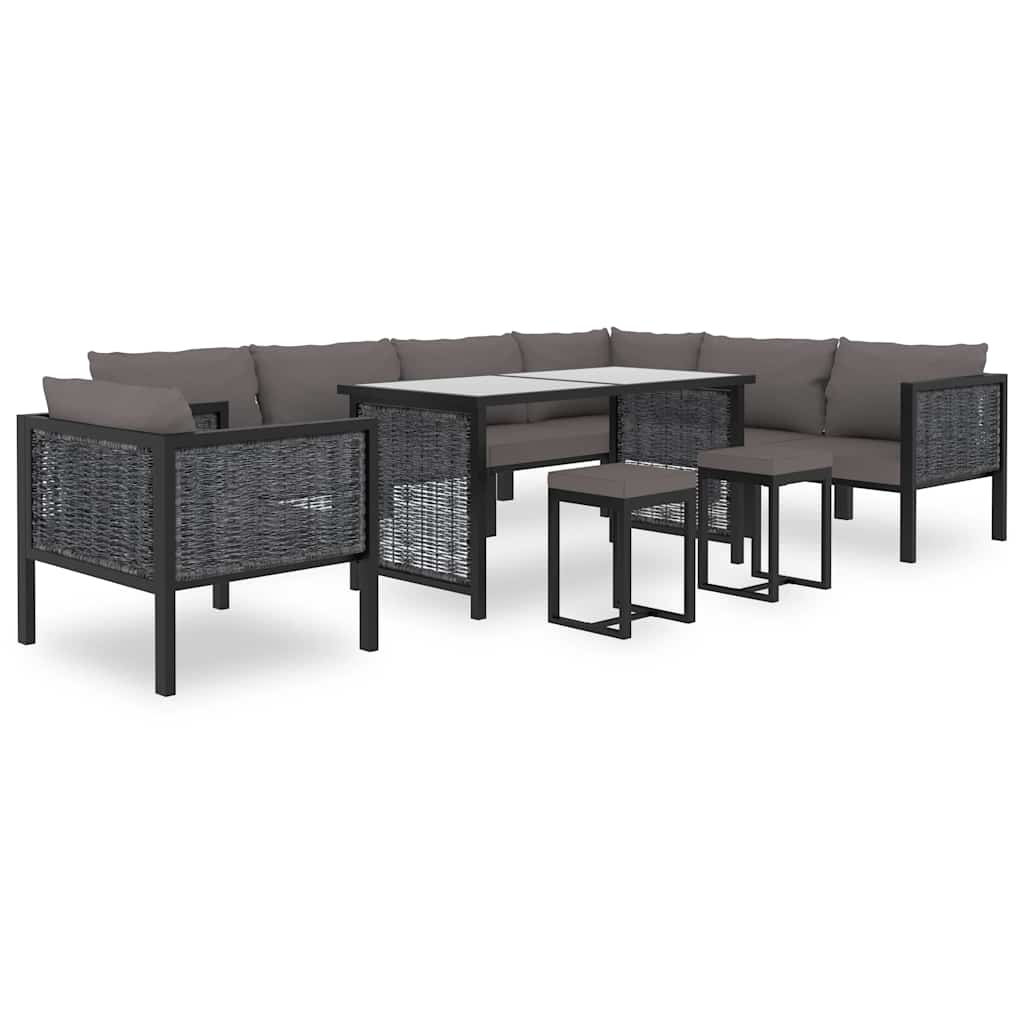 vidaXL Canapea de colț modulară, cotieră stânga, antracit, poliratan vidaXL Canapea de colț modulară, cotieră stânga, antracit, poliratan