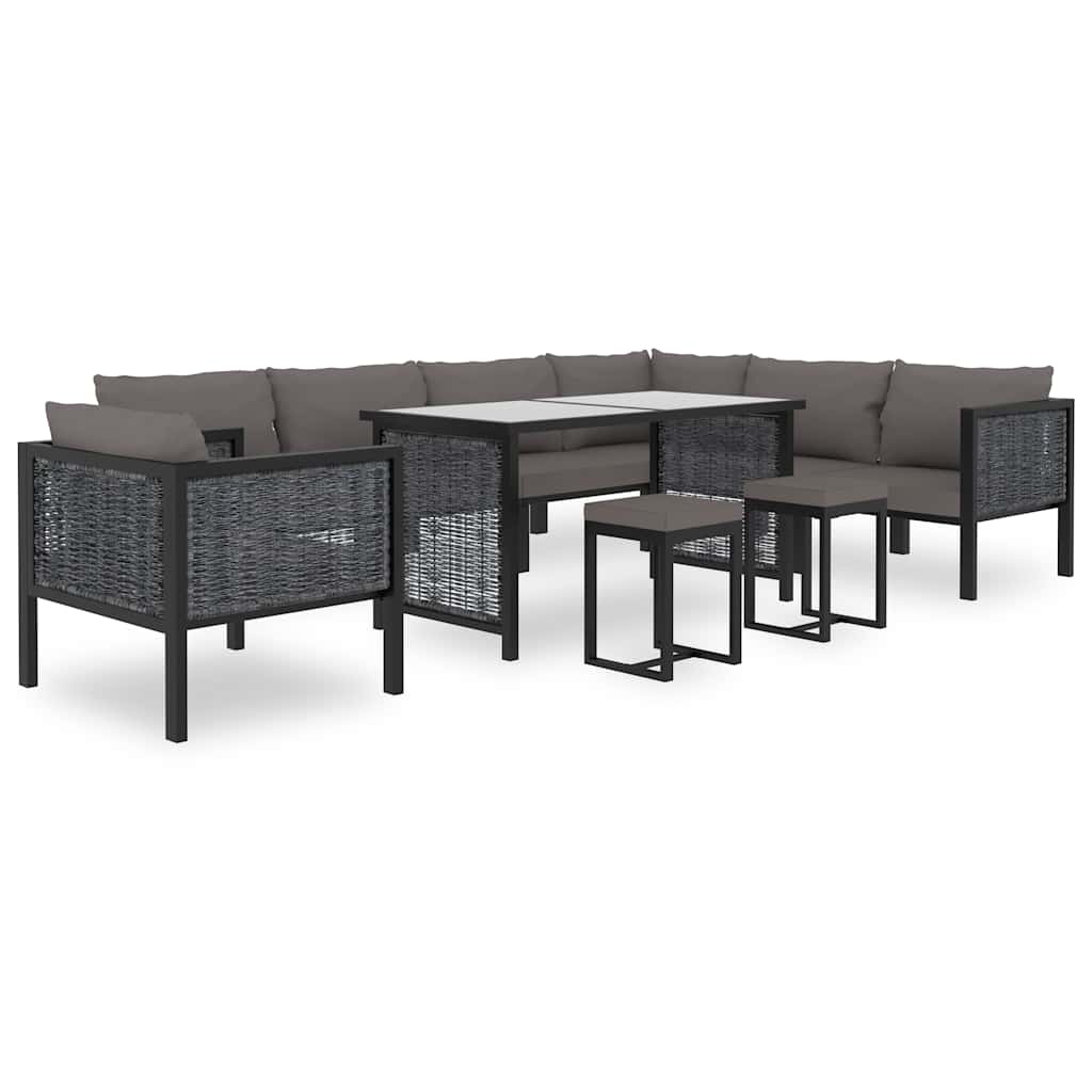 vidaXL Canapea de colț modulară, cotieră stânga, antracit, poliratan vidaXL Canapea de colț modulară, cotieră stânga, antracit, poliratan