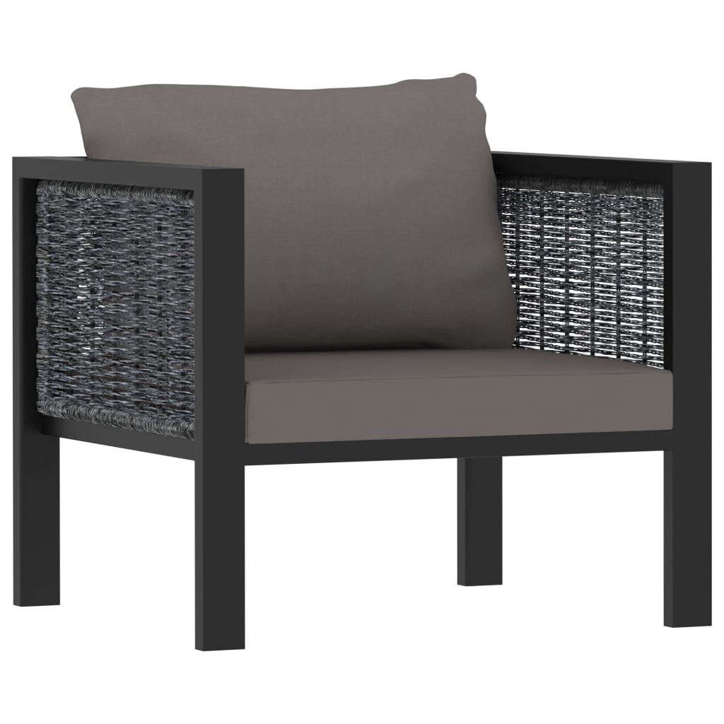 vidaXL Set mobilier de grădină cu perne, 8 piese, antracit, poliratan vidaXL Set mobilier de grădină cu perne, 8 piese, antracit, poliratan