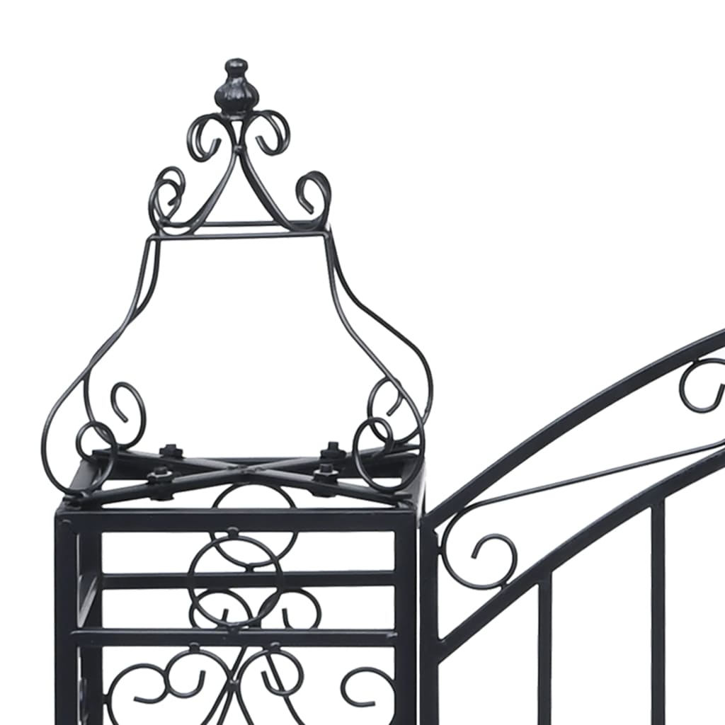 vidaXL Poartă de grădină ornamentală, 122 x 20,5 x 100 cm, fier forjat vidaXL Poartă de grădină ornamentală, 122 x 20,5 x 100 cm, fier forjat