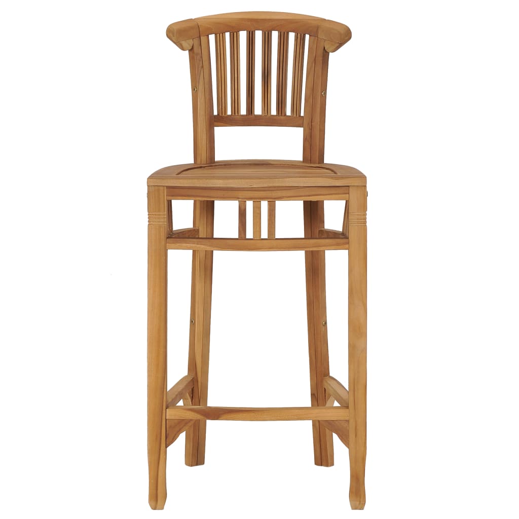 vidaXL Scaun de bar, lemn masiv de tec vidaXL Scaun de bar, lemn masiv de tec
