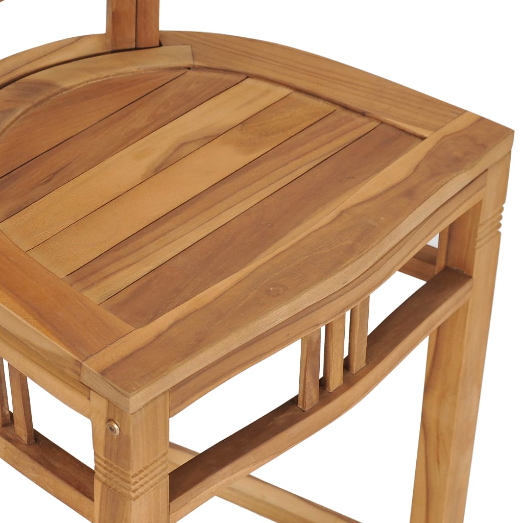 vidaXL Scaun de bar, lemn masiv de tec vidaXL Scaun de bar, lemn masiv de tec
