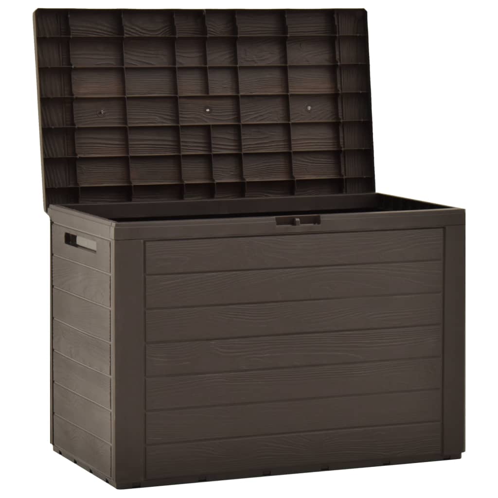 vidaXL Ladă de depozitare pentru grădină, maro, 78 x 44 x 55 cm vidaXL Ladă de depozitare pentru grădină, maro, 78 x 44 x 55 cm