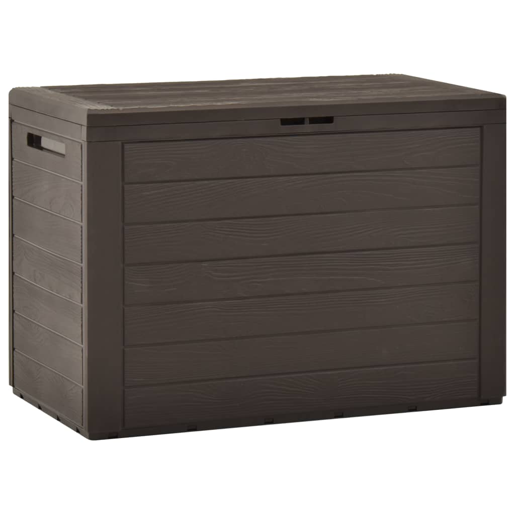 vidaXL Ladă de depozitare pentru grădină, maro, 78 x 44 x 55 cm vidaXL Ladă de depozitare pentru grădină, maro, 78 x 44 x 55 cm