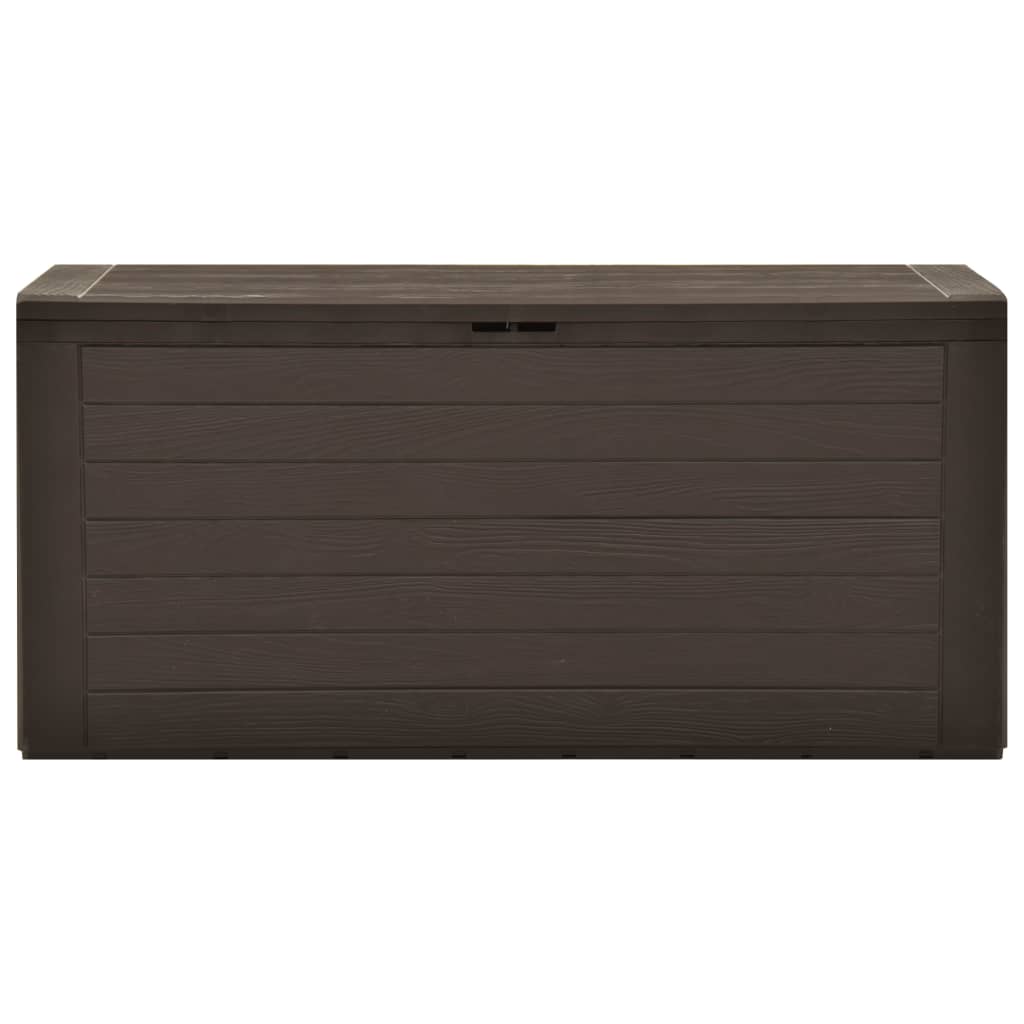 vidaXL Ladă de depozitare pentru grădină, maro, 116 x 44 x 55 cm vidaXL Ladă de depozitare pentru grădină, maro, 116 x 44 x 55 cm