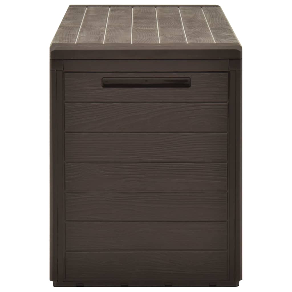 vidaXL Ladă de depozitare pentru grădină, maro, 116 x 44 x 55 cm vidaXL Ladă de depozitare pentru grădină, maro, 116 x 44 x 55 cm
