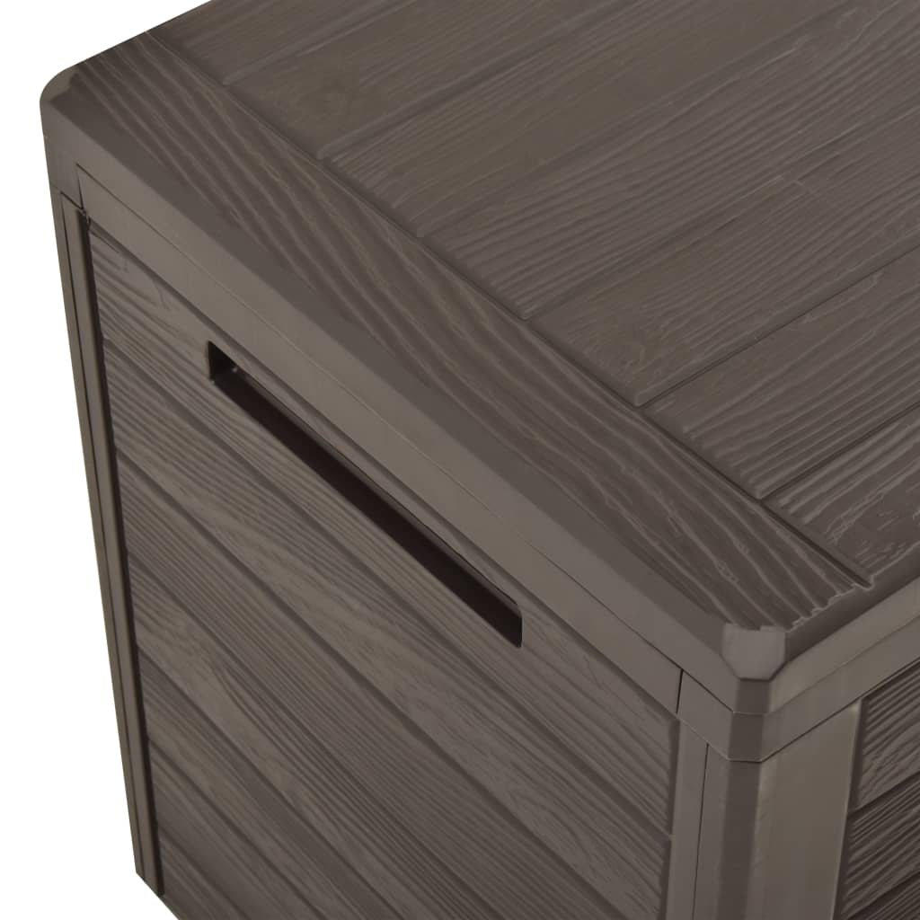 vidaXL Ladă de depozitare pentru grădină, maro, 116 x 44 x 55 cm vidaXL Ladă de depozitare pentru grădină, maro, 116 x 44 x 55 cm