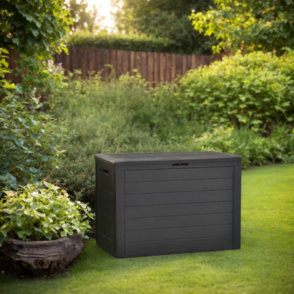 vidaXL Ladă de depozitare pentru grădină, antracit, 78 x 44 x 55 cm vidaXL Ladă de depozitare pentru grădină, antracit, 78 x 44 x 55 cm