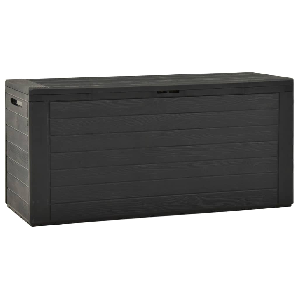 vidaXL Ladă de depozitare pentru grădină, antracit, 116 x 44 x 55 cm vidaXL Ladă de depozitare pentru grădină, antracit, 116 x 44 x 55 cm