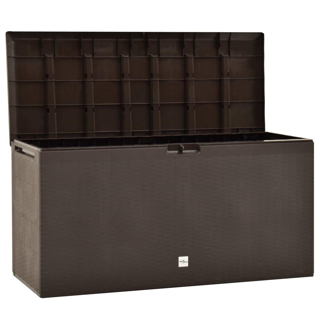 vidaXL Ladă de depozitare pentru grădină, maro, 114 x 47 x 60 cm vidaXL Ladă de depozitare pentru grădină, maro, 114 x 47 x 60 cm