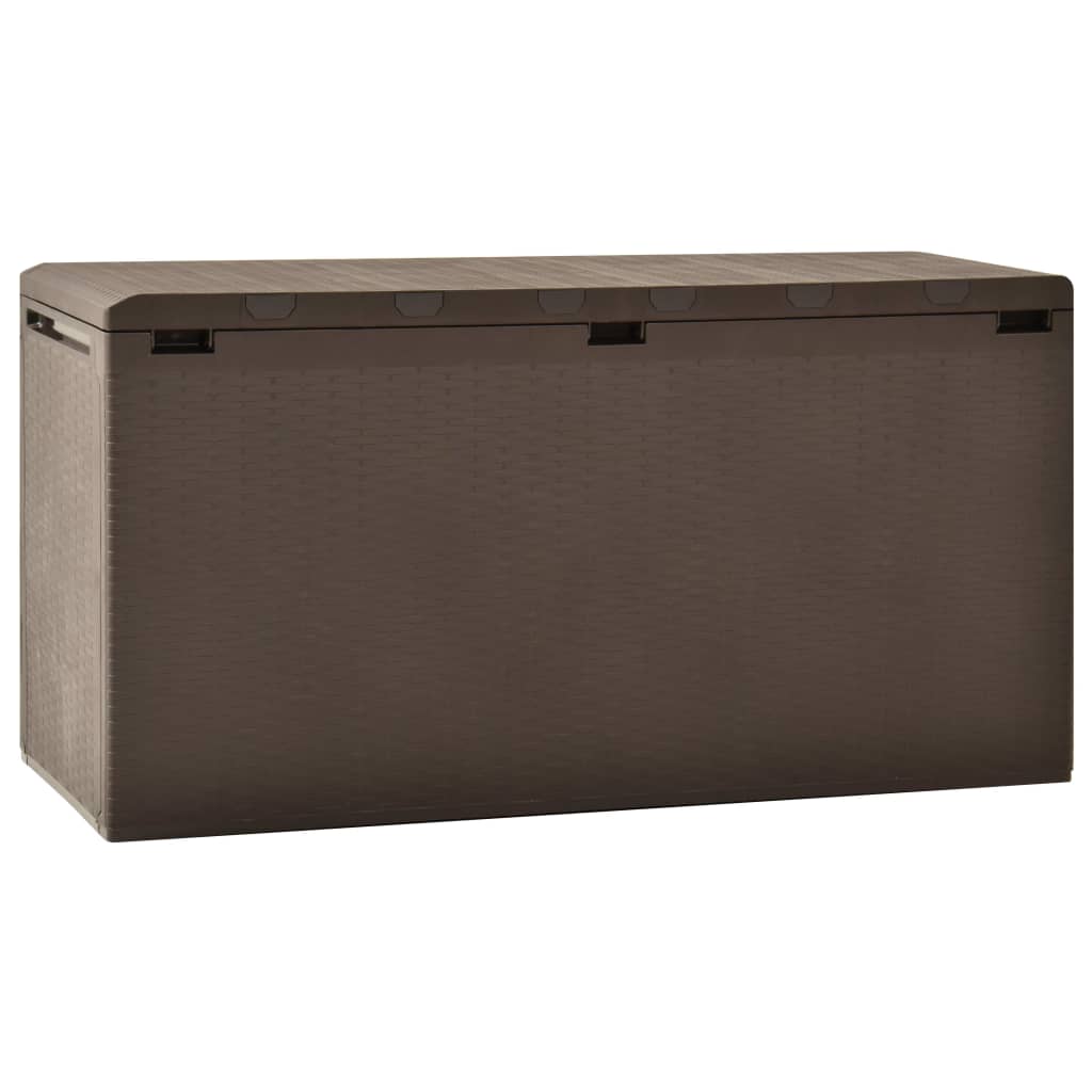 vidaXL Ladă de depozitare pentru grădină, maro, 114 x 47 x 60 cm vidaXL Ladă de depozitare pentru grădină, maro, 114 x 47 x 60 cm