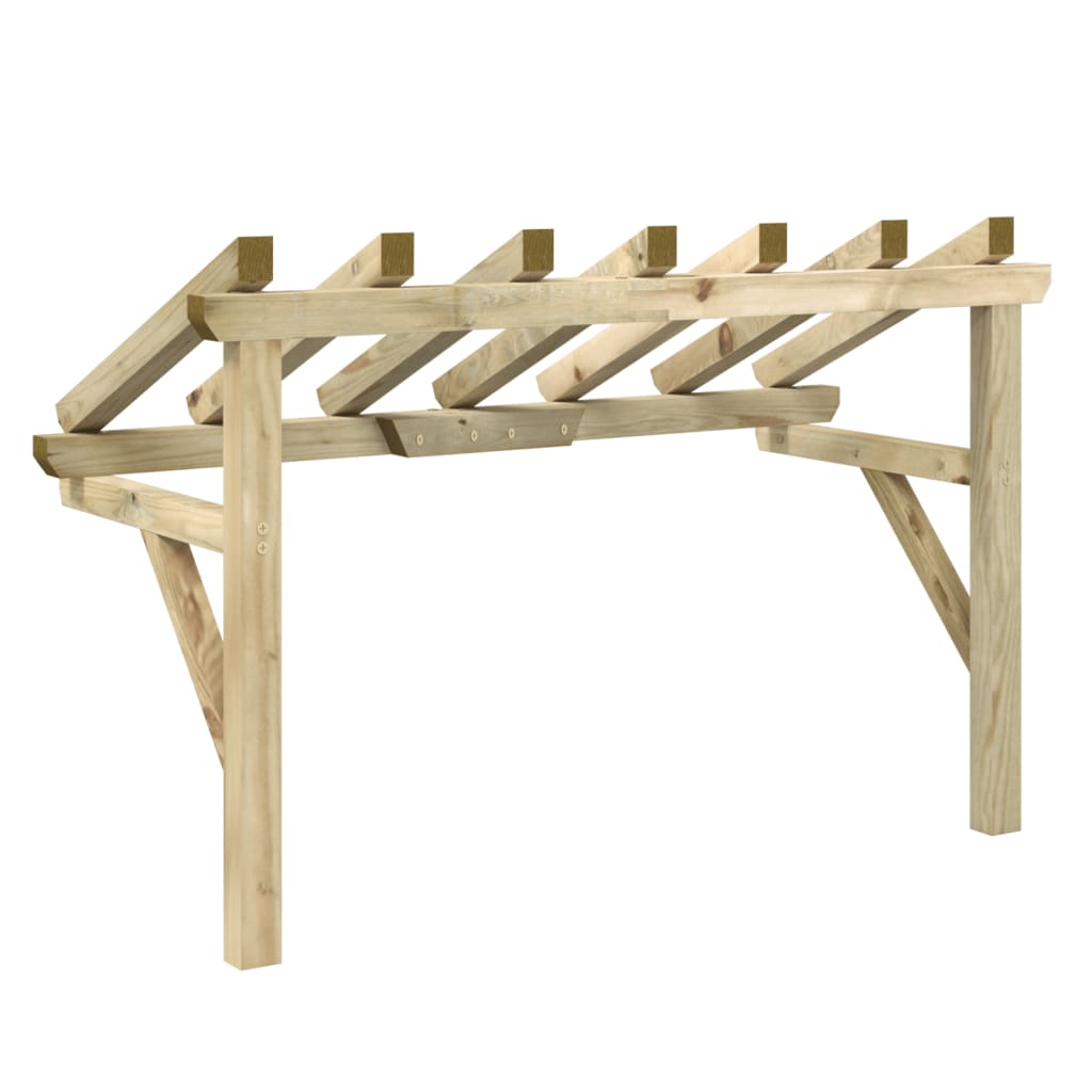 vidaXL Copertină de ușă, 200x100x100 cm, lemn masiv de pin