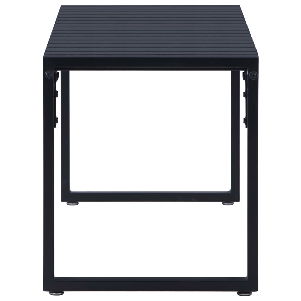 vidaXL Bancă de grădină, negru, 120,5 cm, placă PS vidaXL Bancă de grădină, negru, 120,5 cm, placă PS