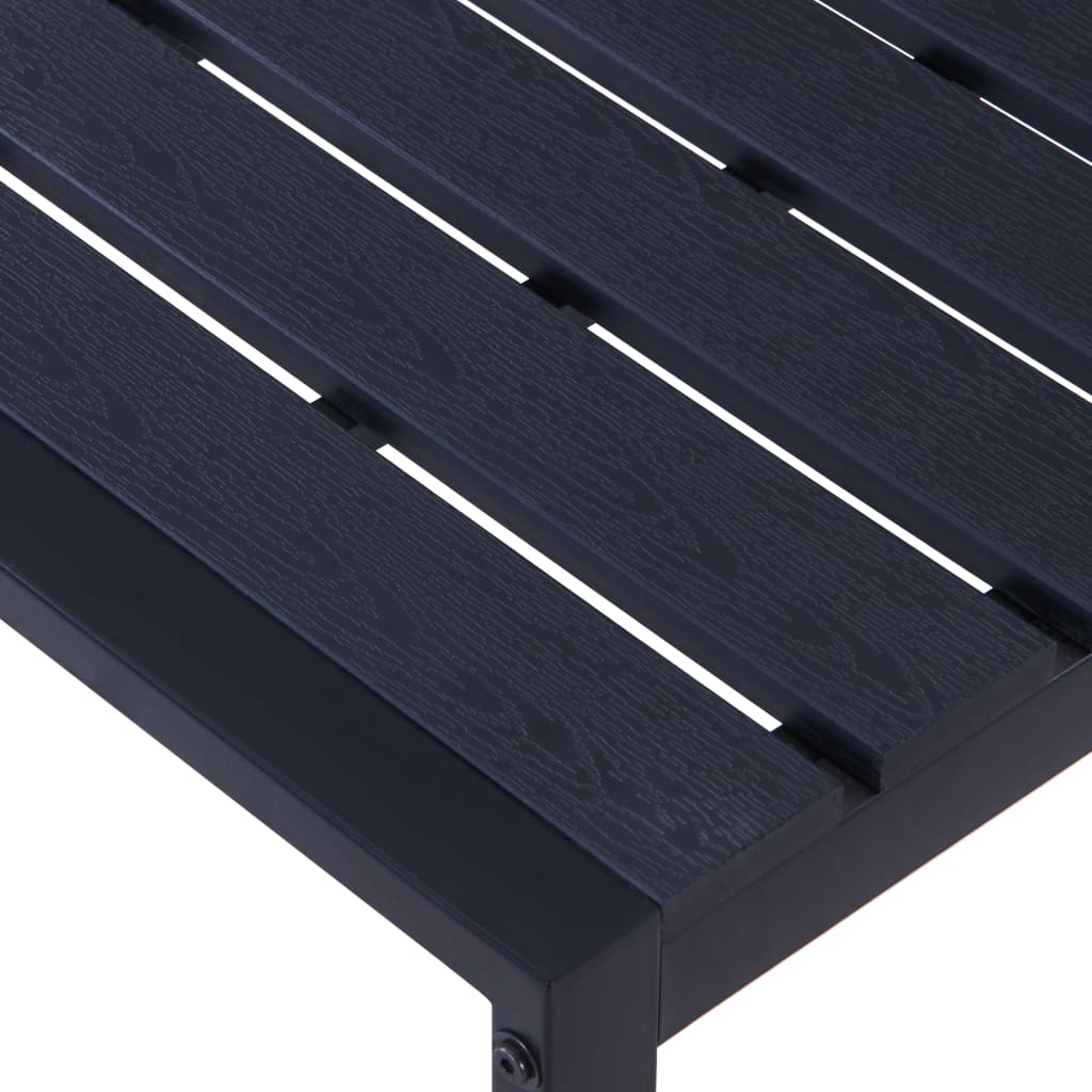vidaXL Bancă de grădină, negru, 120,5 cm, placă PS vidaXL Bancă de grădină, negru, 120,5 cm, placă PS