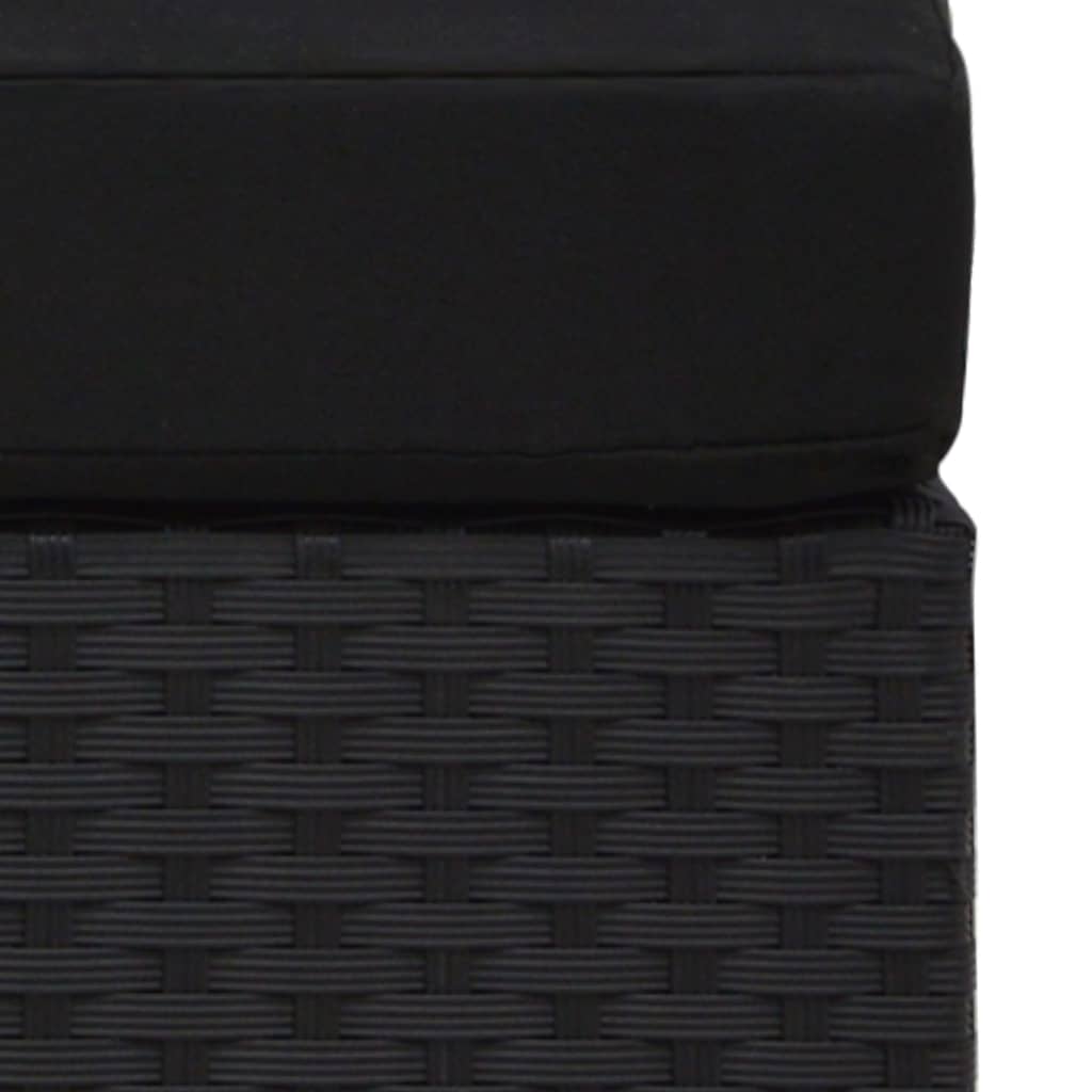 vidaXL Canapea de colț modulară cu cotieră stânga, negru, poliratan vidaXL Canapea de colț modulară cu cotieră stânga, negru, poliratan