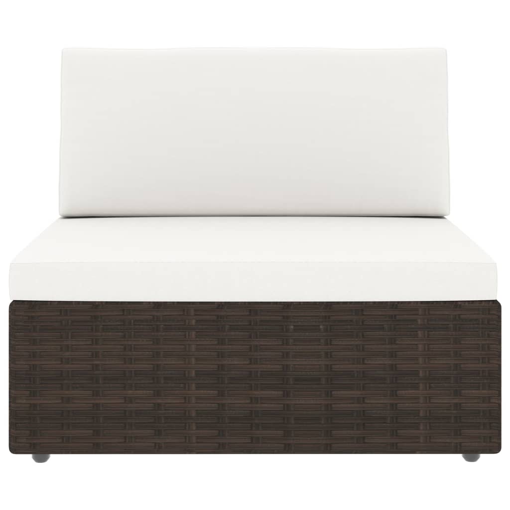vidaXL Set mobilier de grădină, 2 piese, maro, poliratan