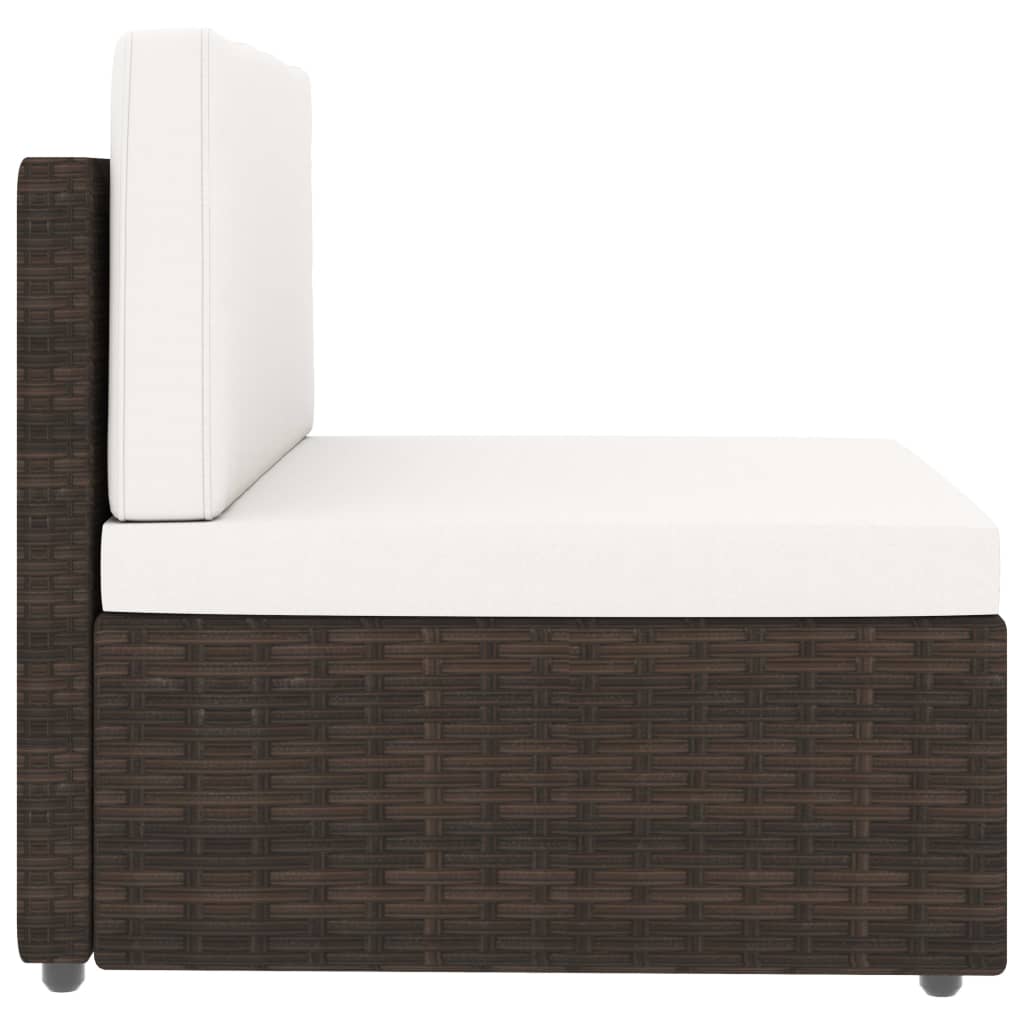 vidaXL Set mobilier de grădină, 2 piese, maro, poliratan