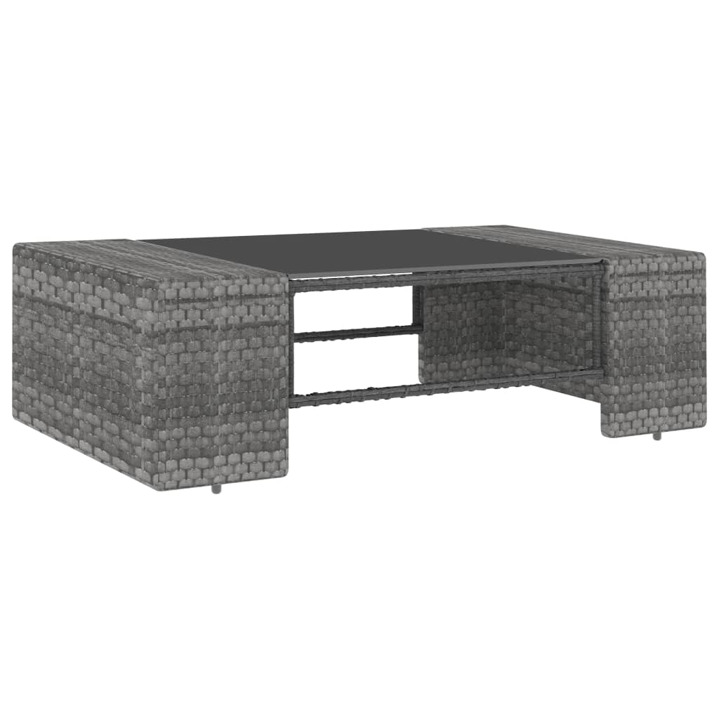 vidaXL Set mobilier de grădină, 2 piese, gri, poliratan vidaXL Set mobilier de grădină, 2 piese, gri, poliratan