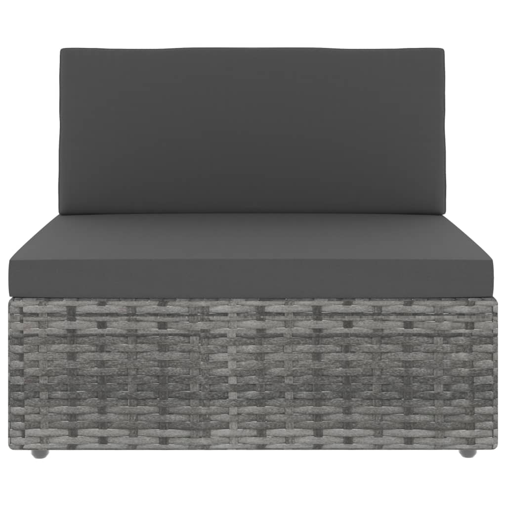 vidaXL Set mobilier de grădină, 2 piese, gri, poliratan vidaXL Set mobilier de grădină, 2 piese, gri, poliratan