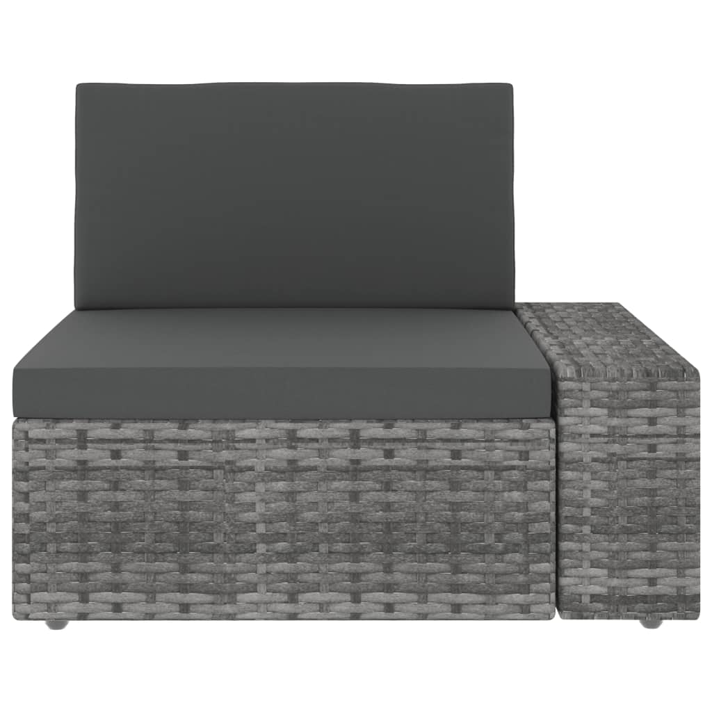 vidaXL Set mobilier de grădină, 3 piese, gri, poliratan vidaXL Set mobilier de grădină, 3 piese, gri, poliratan
