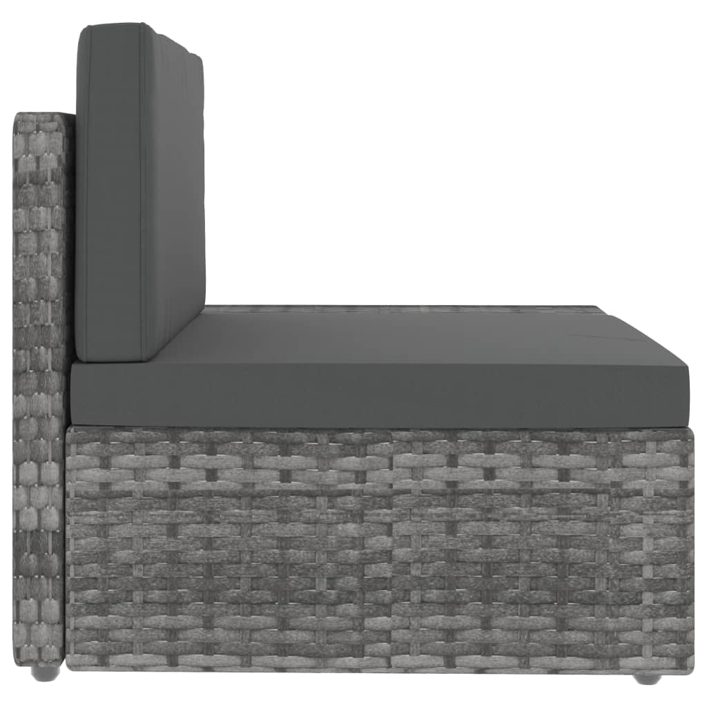 vidaXL Set mobilier de grădină, 3 piese, gri, poliratan vidaXL Set mobilier de grădină, 3 piese, gri, poliratan