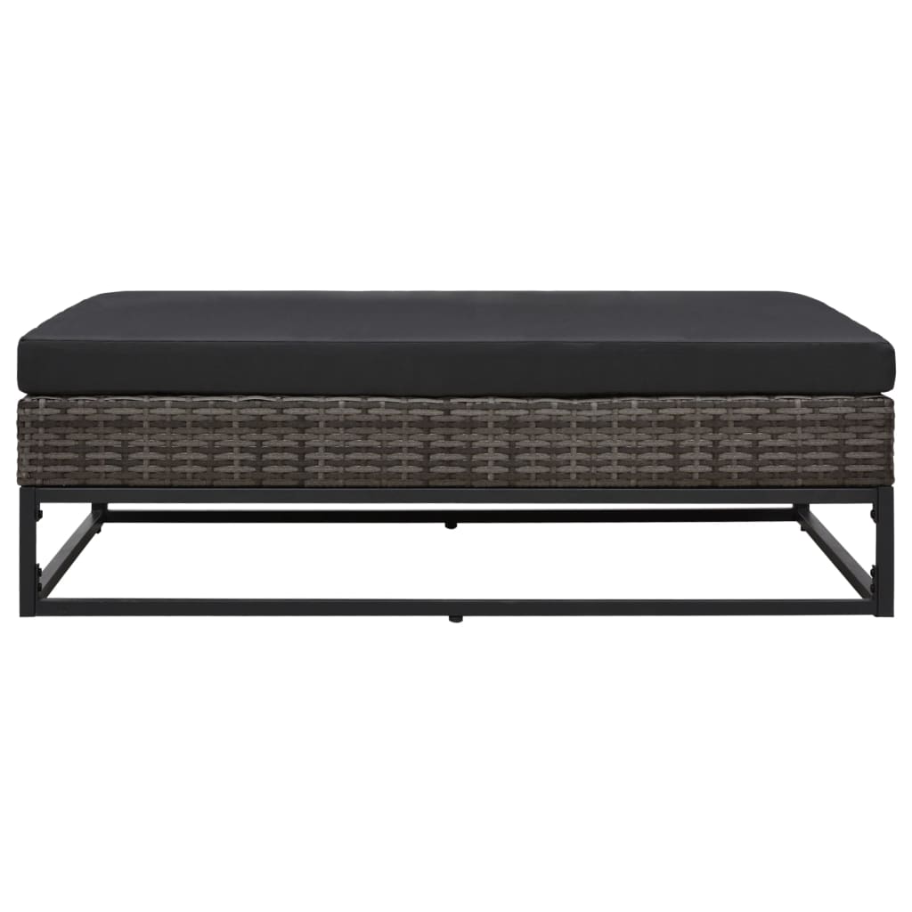 vidaXL Set canapele de grădină cu perne, 5 piese, gri, poliratan vidaXL Set canapele de grădină cu perne, 5 piese, gri, poliratan