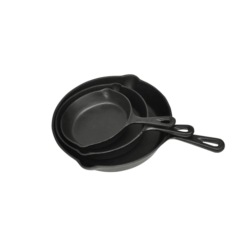 Set 3 tigăi din fontă Set 3 tigăi din fontă