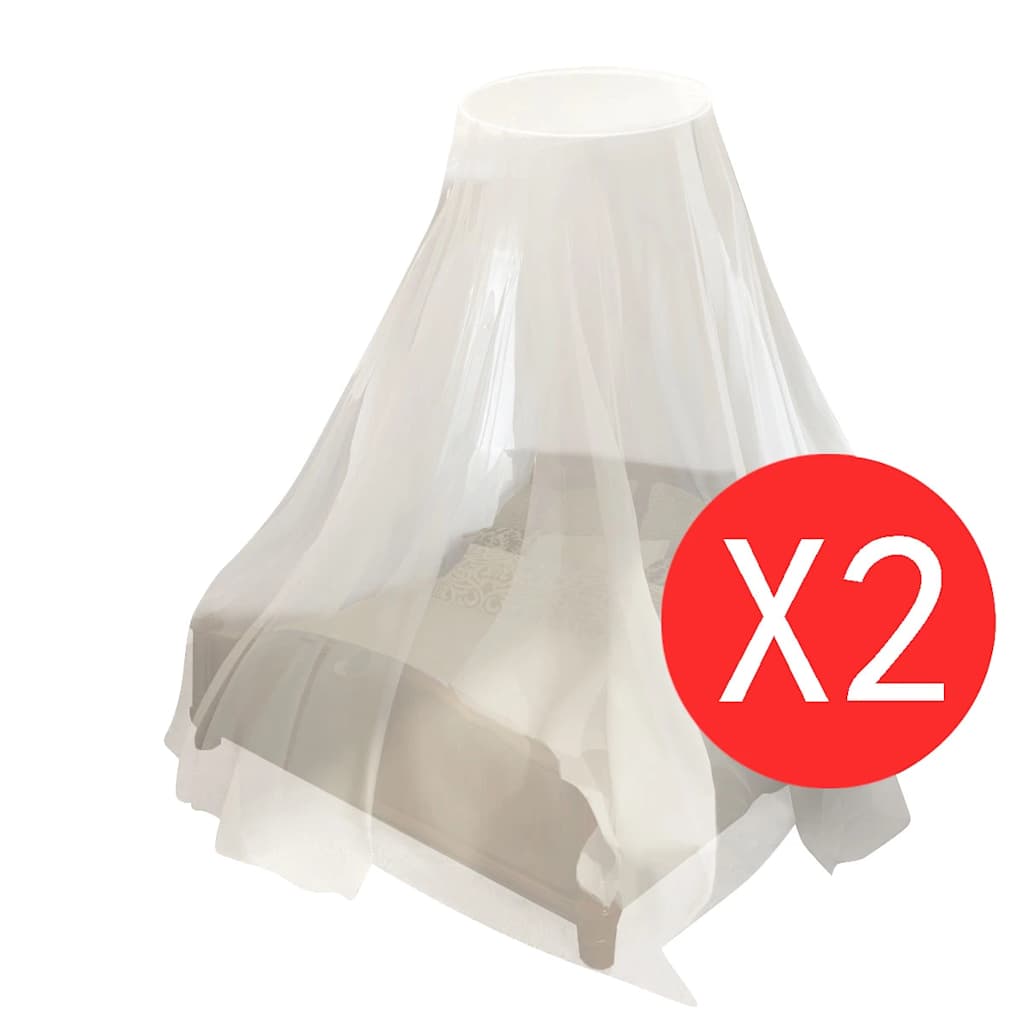 vidaXL Set 2 plase țânțari rotunde 56x325x230 cm vidaXL Set 2 plase țânțari rotunde 56x325x230 cm