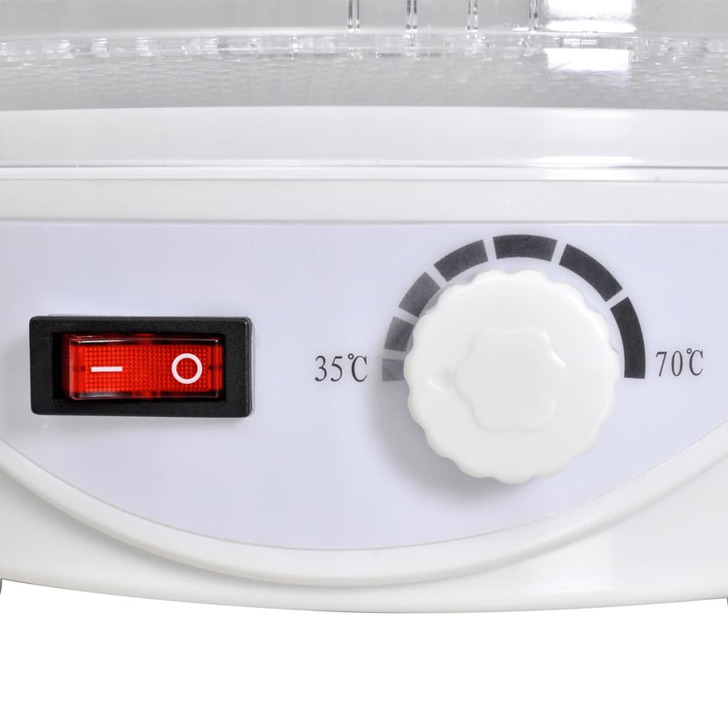 vidaXL Deshidrator de alimente cu 6 tăvi stivuibile (rotund) vidaXL Deshidrator de alimente cu 6 tăvi stivuibile (rotund)