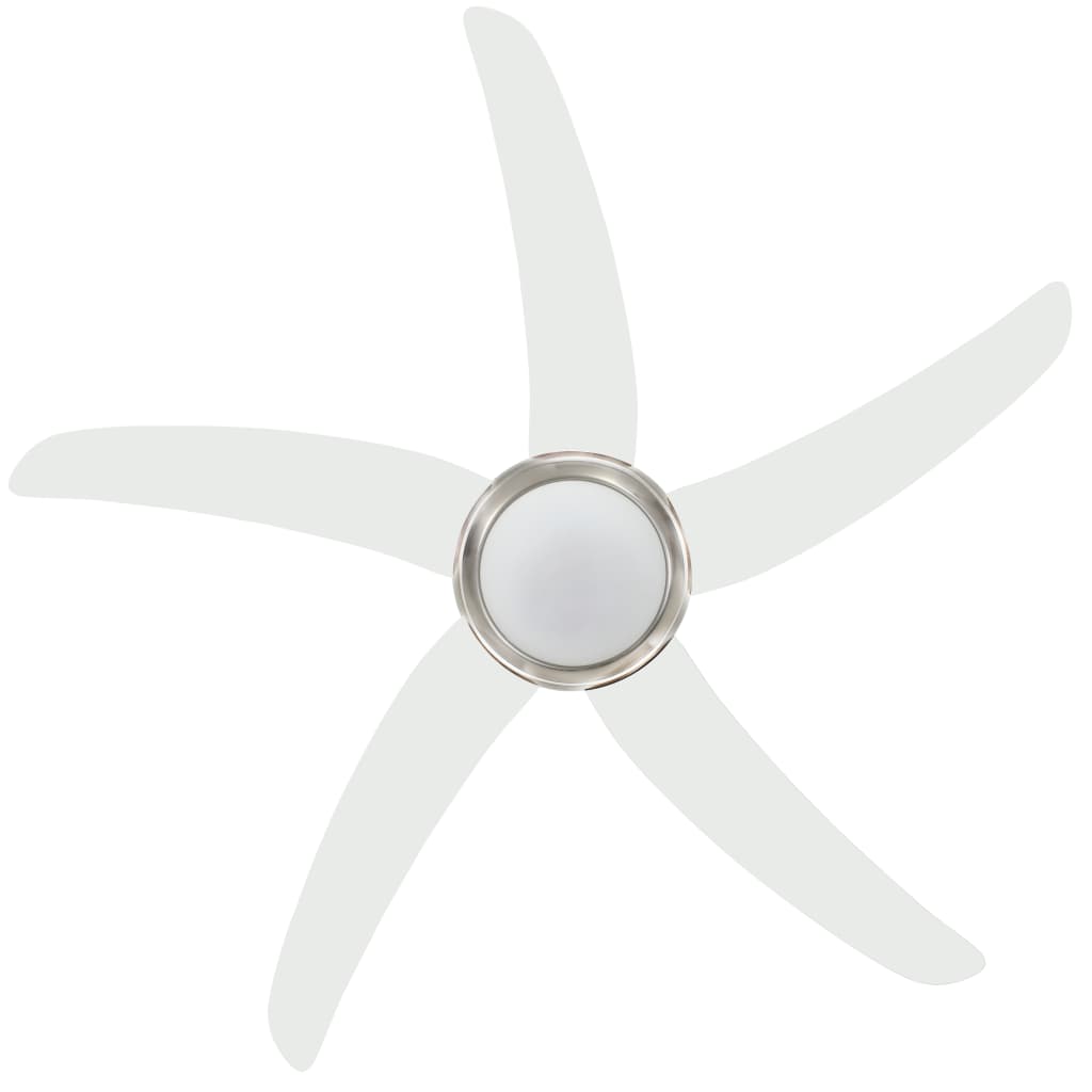 vidaXL Ventilator tavan decorativ cu iluminare, 128 cm, alb vidaXL Ventilator tavan decorativ cu iluminare, 128 cm, alb