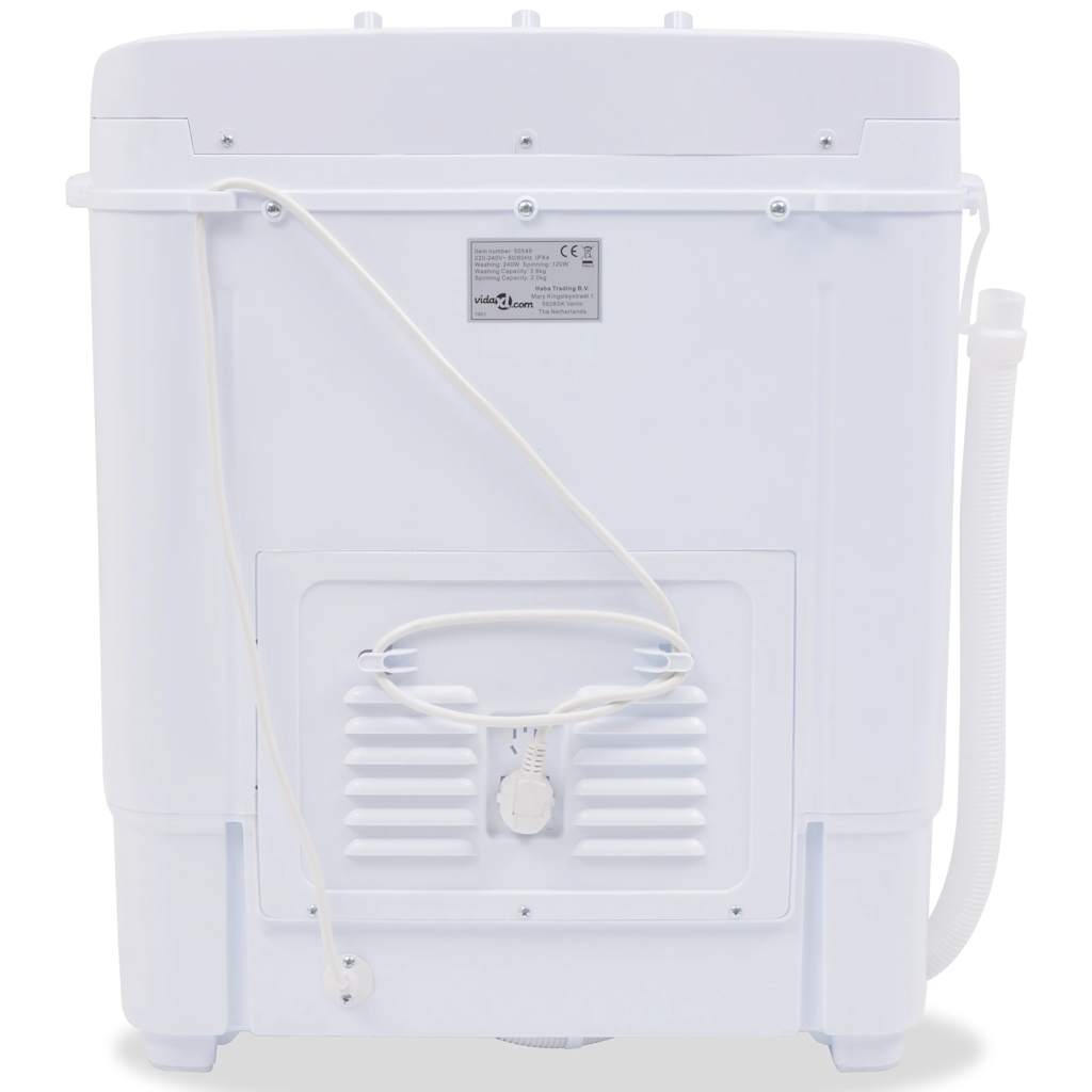 vidaXL Mașină de spălat mini, cuvă dublă, 5,6 kg vidaXL Mașină de spălat mini, cuvă dublă, 5,6 kg