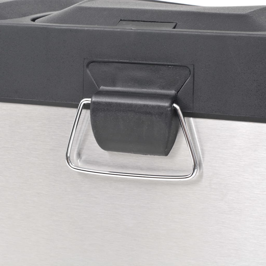 vidaXL Coș gunoi cu pedale pentru reciclare, oțel inoxidabil, 54 L vidaXL Coș gunoi cu pedale pentru reciclare, oțel inoxidabil, 54 L