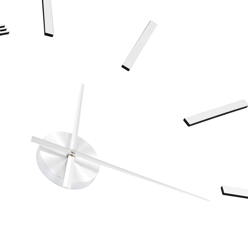 vidaXL Ceas de perete 3D, argintiu, 100 cm, XXL, design modern vidaXL Ceas de perete 3D, argintiu, 100 cm, XXL, design modern