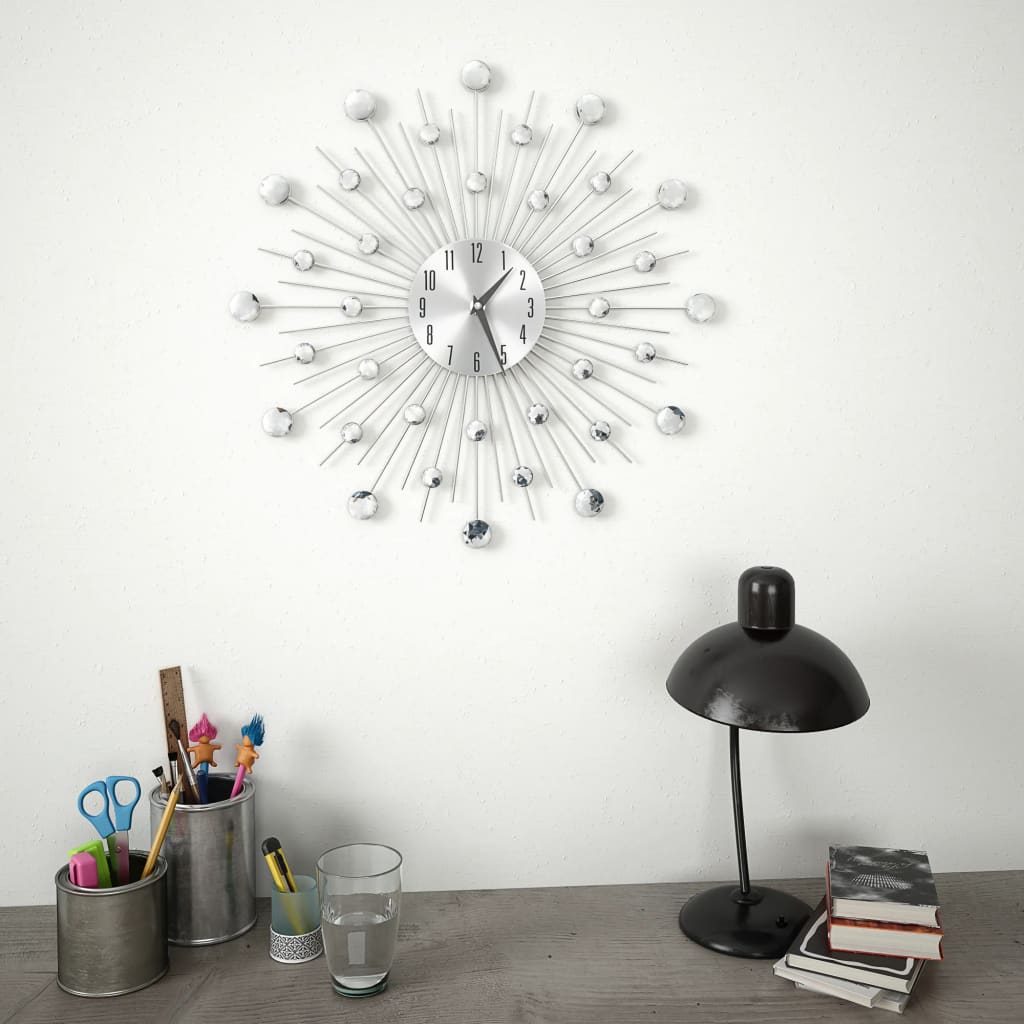vidaXL Ceas de perete, mecanism cuarț, 50 cm, design modern vidaXL Ceas de perete, mecanism cuarț, 50 cm, design modern