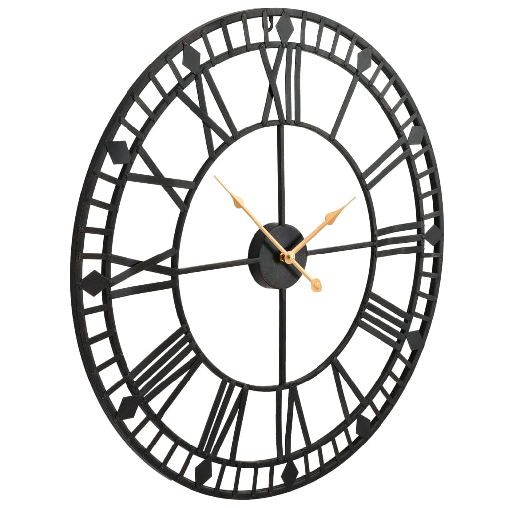 vidaXL Ceas de perete vintage, cu cuarț, mecanism metal, 60 cm, XXL vidaXL Ceas de perete vintage, cu cuarț, mecanism metal, 60 cm, XXL