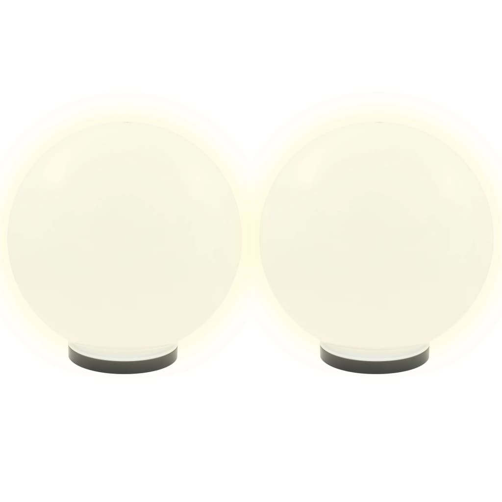 vidaXL Lămpi bol cu LED, 2 buc, sferice, 40 cm, PMMA