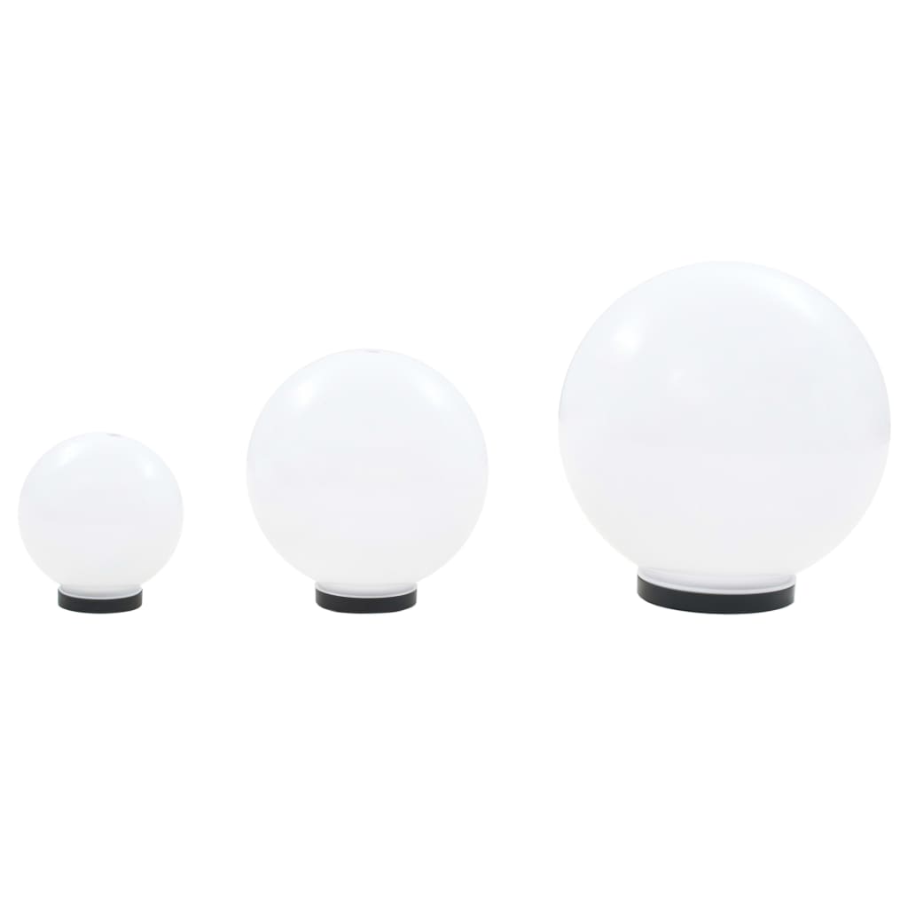 vidaXL Lămpi bol cu LED 3 buc., sferice, 20/30/40 cm, PMMA vidaXL Lămpi bol cu LED 3 buc., sferice, 20/30/40 cm, PMMA