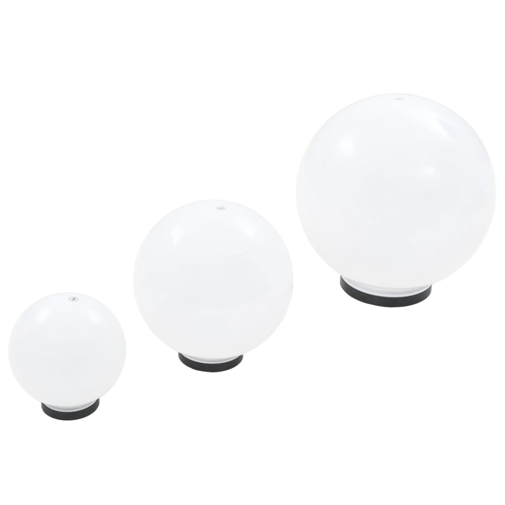 vidaXL Lămpi bol cu LED 3 buc., sferice, 20/30/40 cm, PMMA vidaXL Lămpi bol cu LED 3 buc., sferice, 20/30/40 cm, PMMA