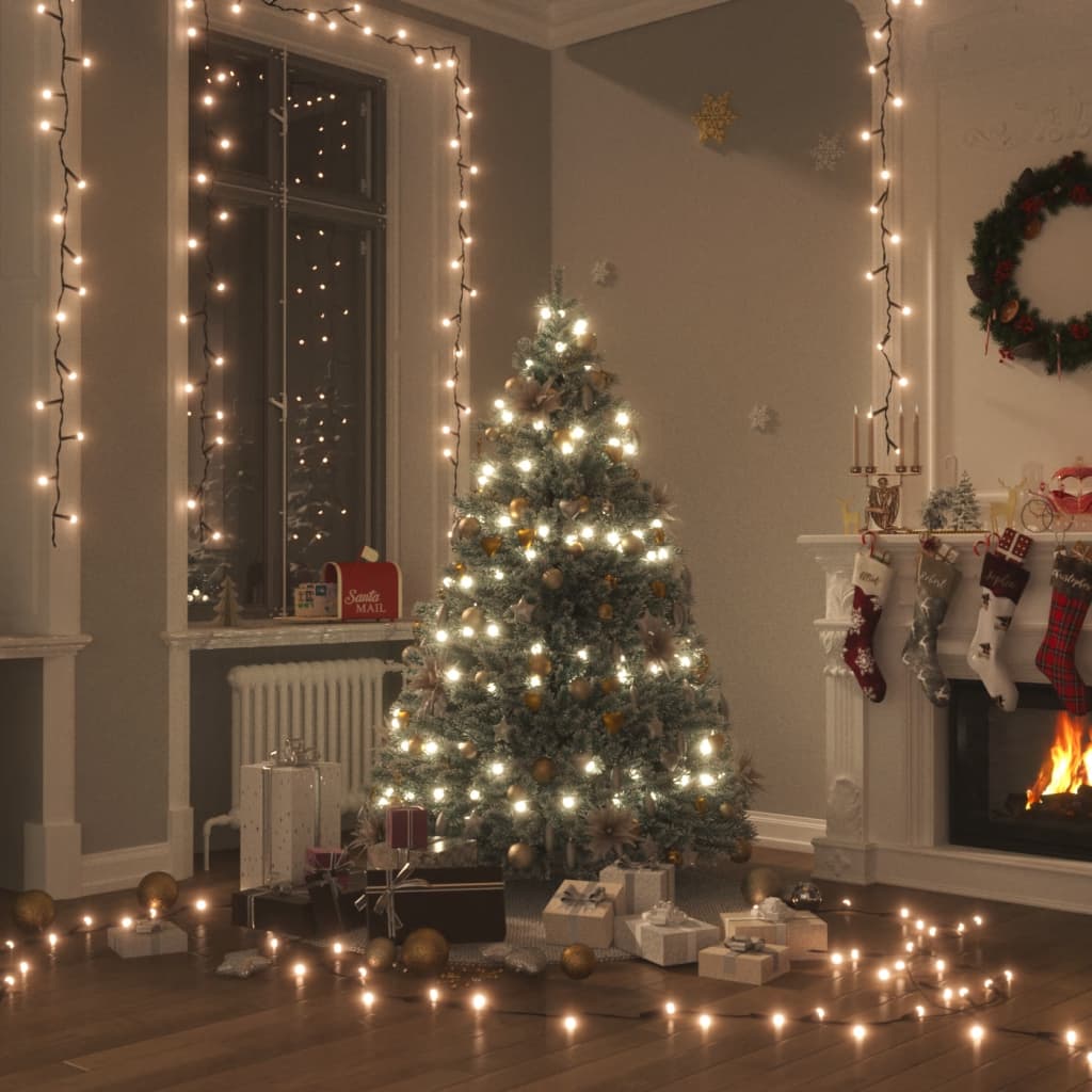 Instalație lumini cu 600 LED-uri 60 m 8 efecte de lumină IP44 alb cald Instalație lumini cu 600 LED-uri 60 m 8 efecte de lumină IP44 alb cald